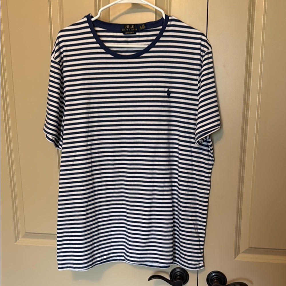 Polo by Ralph Lauren Men's Blue Striped Shirt